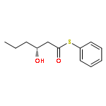 Hexanethioic acid, 3-hydroxy-, S-phenyl ester, (3R)-