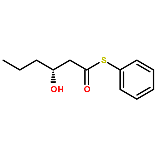 Hexanethioic acid, 3-hydroxy-, S-phenyl ester, (3R)-