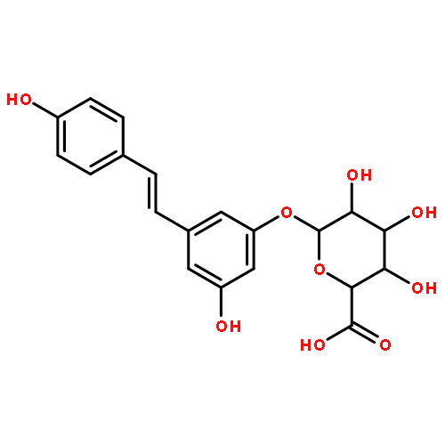 b-D-Glucopyranosiduronic acid,3-hydroxy-5-[(1E)-2-(4-hydroxyphenyl)ethenyl]phenyl