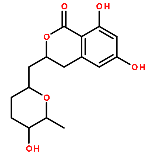 1H-2-Benzopyran-1-one,3,4-dihydro-6,8-dihydroxy-3-[(tetrahydro-5-hydroxy-6-methyl-2H-pyran-2-yl)methyl]-