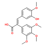 (2E)-3-(3-hydroxy-4-methoxyphenyl)-2-(3,4,5-trimethoxyphenyl)prop-2-enoic acid