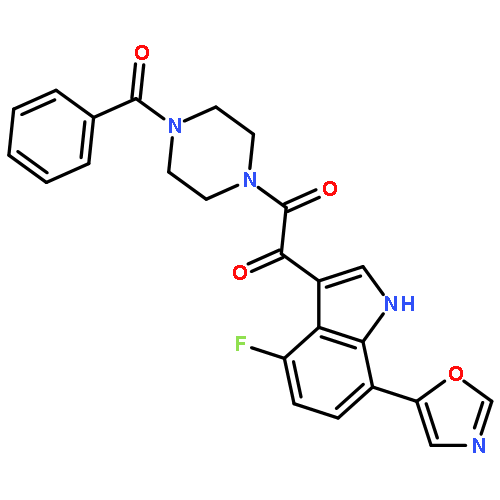 Piperazine,1-benzoyl-4-[[4-fluoro-7-(5-oxazolyl)-1H-indol-3-yl]oxoacetyl]-