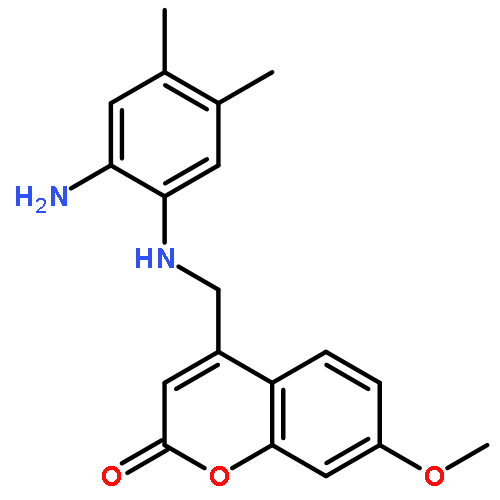 2H-1-Benzopyran-2-one,4-[[(2-amino-4,5-dimethylphenyl)amino]methyl]-7-methoxy-