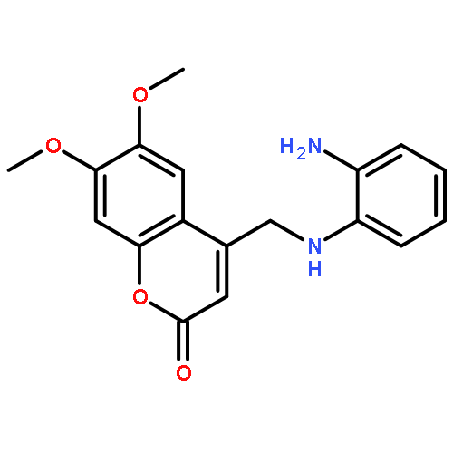 2H-1-Benzopyran-2-one,4-[[(2-aminophenyl)amino]methyl]-6,7-dimethoxy-