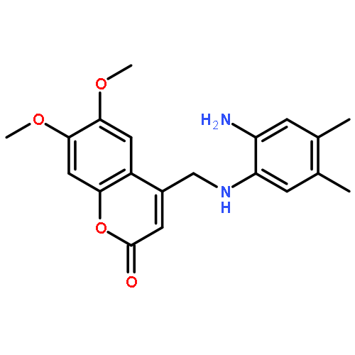 2H-1-Benzopyran-2-one,4-[[(2-amino-4,5-dimethylphenyl)amino]methyl]-6,7-dimethoxy-