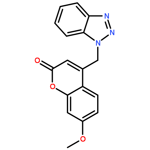 2H-1-Benzopyran-2-one, 4-(1H-benzotriazol-1-ylmethyl)-7-methoxy-