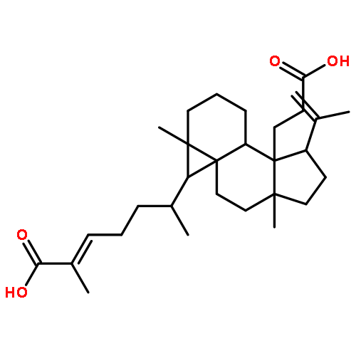 (2Z)-6-[3a-(2-carboxyethyl)-6a,9a-dimethyl-3-(1-methylethenyl)dodecahydro-1H-cyclopenta[a]cyclopropa[e]naphthalen-7-yl]-2-methylhept-2-enoic acid