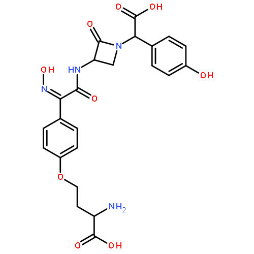 (3S,αR)-3-[[[4-[(R)-3-Amino-3-carboxypropoxy]phenyl]-[(Z)-hydroxyimino]acetyl]amino]-α-(4-hydroxyphenyl)-2-oxo-1-azetidineacetic acid