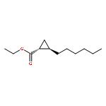 Cyclopropanecarboxylic acid, 2-hexyl-, ethyl ester, (1R,2R)-