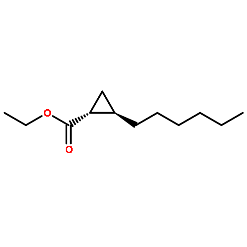 Cyclopropanecarboxylic acid, 2-hexyl-, ethyl ester, (1R,2R)-