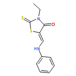 3-ETHYL-5-[(PHENYLAMINO)METHYLENE]-2-THIOXO-4-THIAZOLIDINONE 