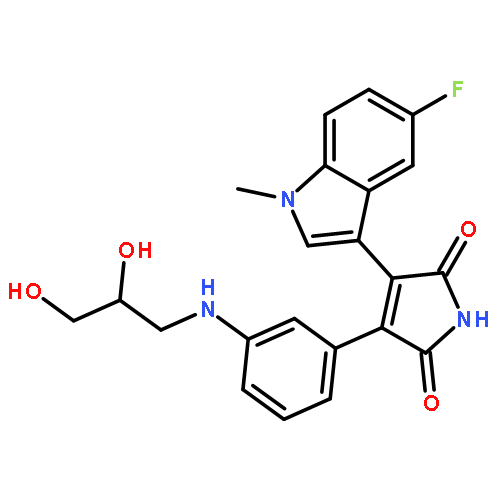 3-[3-(2,3-DIHYDROXYPROPYLAMINO)PHENYL]-4-(5-FLUORO-1-METHYLINDOL-3-YL)PYRROLE-2,5-DIONE 