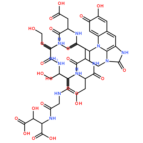 N-[(8-hydroxy-4,9-dioxo-2,3,4,5-tetrahydro-1H,9H-3a,5,10b-triazaacephenanthrylen-1-yl)carbonyl]-L-alpha-aspartyl-L-homoseryl-L-seryl-L-homoseryl-N~5~-carbamoyl-L-ornithyl-L-serylglycyl-3-hydroxy-L-aspartic acid