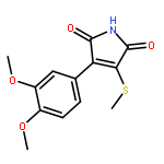 1H-PYRROLE-2,5-DIONE, 3-(3,4-DIMETHOXYPHENYL)-4-(METHYLTHIO)-