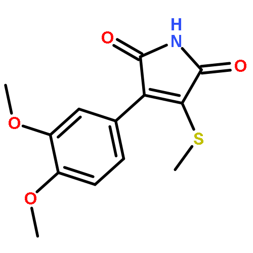 1H-PYRROLE-2,5-DIONE, 3-(3,4-DIMETHOXYPHENYL)-4-(METHYLTHIO)-