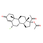 PREGN-4-ENE-3,20-DIONE, 6.ALPHA.-FLUORO-17-HYDROXY-, ACETATE 