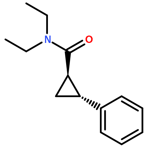 Cyclopropanecarboxamide, N,N-diethyl-2-phenyl-, (1R,2R)-rel-