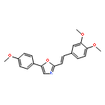 2-[(E)-2-(3,4-DIMETHOXYPHENYL)ETHENYL]-5-(4-METHOXYPHENYL)-1,3-OXAZOLE 