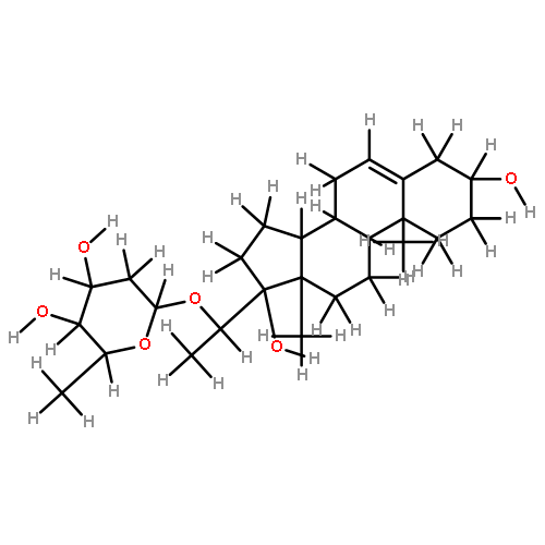 Delta5-pregnene-3beta,17alpha,20(S)-triol 20-O-beta-D-canaropyranoside