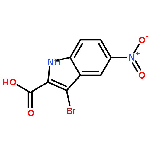 1H-Indole-2-carboxylic acid, 3-bromo-5-nitro-