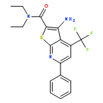 <br>3-Amino-N,N-diethyl-6-phenyl-4-(trifluoromethyl)thieno[2,3-b]pyridine-2-car boxamide