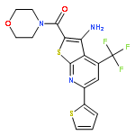 <br>(3-Amino-6-(thiophen-2-yl)-4-(trifluoromethyl)thieno[2,3-b]pyridin-2-yl)(mo rpholino)methanone