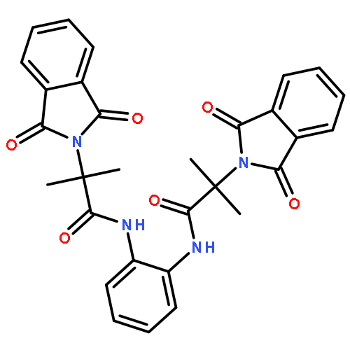 <br>N,N'-1,2-Phenylene bis [1,3-dihydro-alfa,alfa-dimethyl 1,3-dioxo-2H-isoindo le-2-acetamide