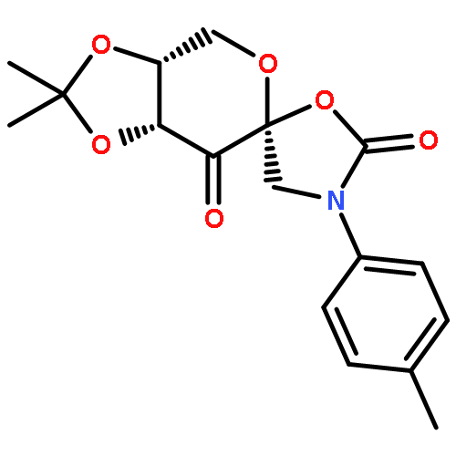 Spiro[6H-1,3-dioxolo[4,5-c]pyran-6,5'-oxazolidine]-2',7(4H)-dione,dihydro-2,2-dimethyl-3'-(4-methylphenyl)-, (3aR,5'S,7aR)-