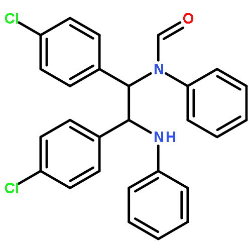 FORMAMIDE, N-[1,2-BIS(4-CHLOROPHENYL)-2-(PHENYLAMINO)ETHYL]-N-PHENYL-