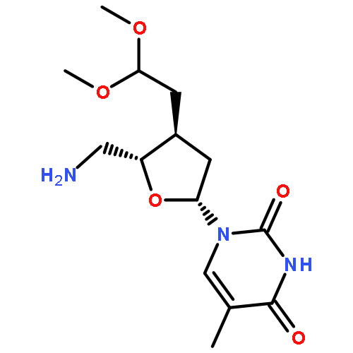 Thymidine, 5'-amino-3',5'-dideoxy-3'-(2,2-dimethoxyethyl)-