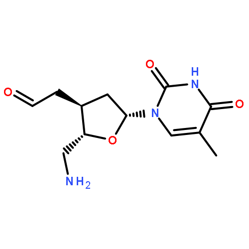 THYMIDINE, 5'-AMINO-3',5'-DIDEOXY-3'-(2-OXOETHYL)-