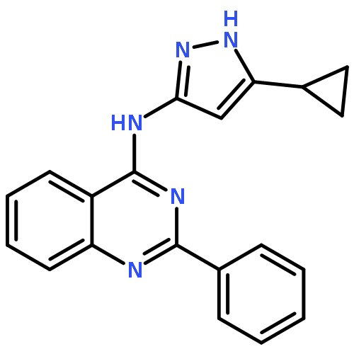 4-Quinazolinamine, N-(5-cyclopropyl-1H-pyrazol-3-yl)-2-phenyl-