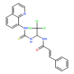 2-Propenamide,3-phenyl-N-[2,2,2-trichloro-1-[[(8-quinolinylamino)thioxomethyl]amino]ethyl]-,(2E)-