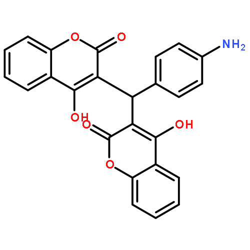 2H-1-Benzopyran-2-one, 3,3'-[(4-aminophenyl)methylene]bis[4-hydroxy-