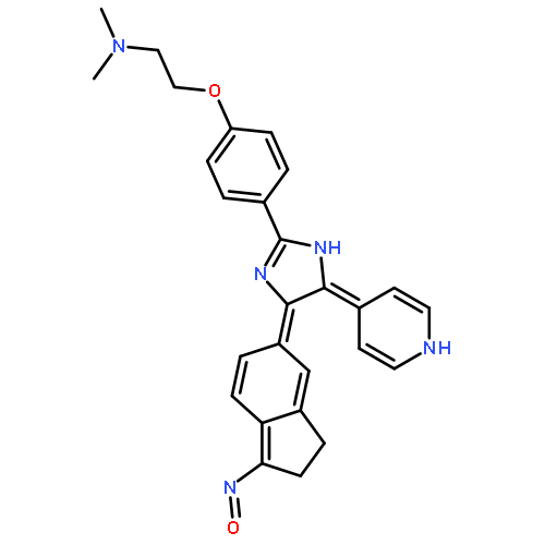 5-[2-[4-[2-(Dimethylamino)ethoxy]phenyl]-5-(4-pyridinyl)-1H-imidazol-4-yl]-2,3-dihydro-1H-inden-1-one oxime