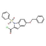 1H-INDOLE-2-CARBONYL CHLORIDE, 5-(PHENYLMETHOXY)-1-(PHENYLSULFONYL)-