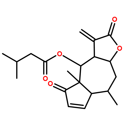 (5,8A-DIMETHYL-1-METHYLIDENE-2,8-DIOXO-3A,4,5,5A,9,9A-HEXAHYDROAZULENO[6,5-B]FURAN-9-YL) 3-METHYLBUTANOATE