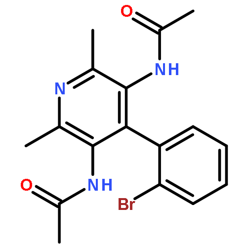 ACETAMIDE, N,N'-[4-(2-BROMOPHENYL)-2,6-DIMETHYL-3,5-PYRIDINEDIYL]BIS-