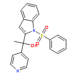 1-[1-(benzenesulfonyl)indol-2-yl]-1-pyridin-4-ylethanol