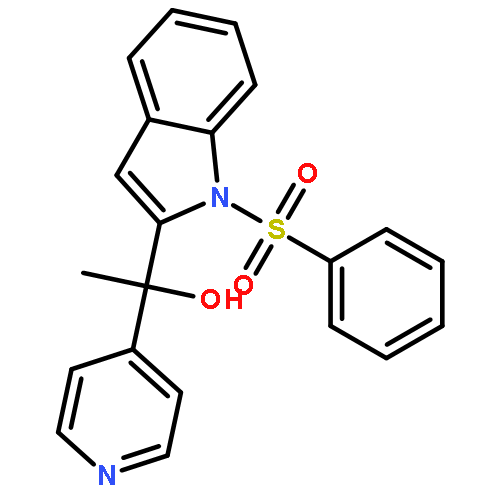 1-[1-(benzenesulfonyl)indol-2-yl]-1-pyridin-4-ylethanol