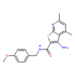 3-amino-n-[(4-methoxyphenyl)methyl]-4,6-dimethylthieno[2,3-b]pyridine-2-carboxamide