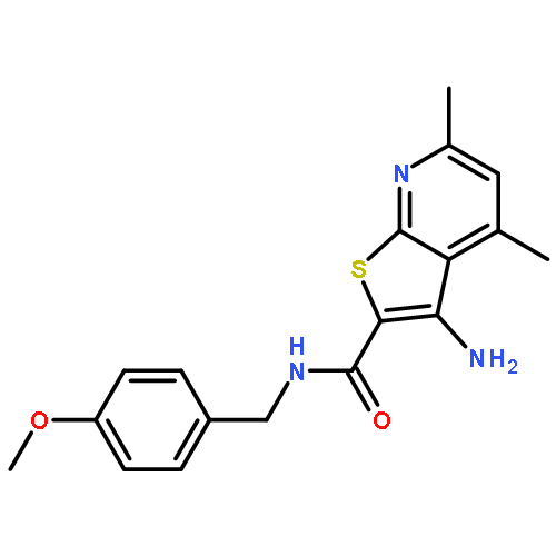 3-amino-n-[(4-methoxyphenyl)methyl]-4,6-dimethylthieno[2,3-b]pyridine-2-carboxamide