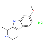 9H-Pyrido(3,4-b)indole, 1,2,3,4-tetrahydro-7-methoxy-1-methyl-, hydrochloride