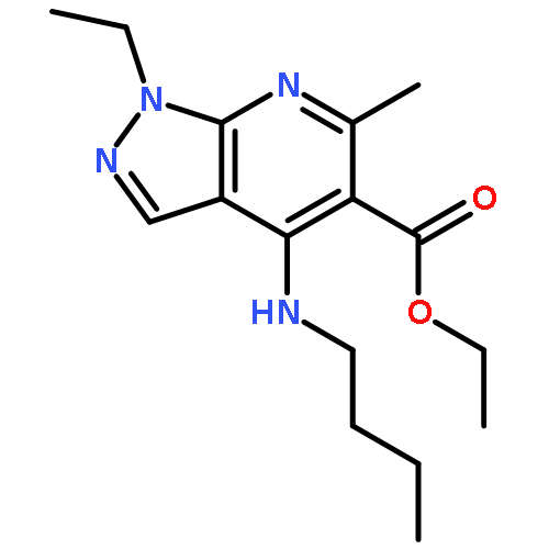 4-(BUTYLAMINO)-1-ETHYL-6-METHYL 1H-PYRAZOLO[3,4B]PYRIDINE-5-ETHYLCARBOXYLATE HYDROCHLORIDE