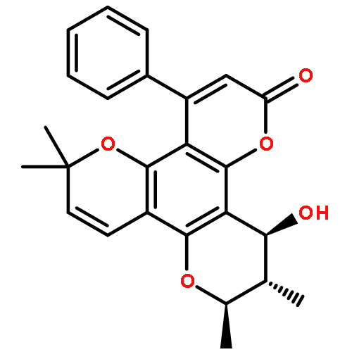 2H,6H,10H-Benzo[1,2-b:3,4-b':5,6-b'']tripyran-2-one,11,12-dihydro-12-hydroxy-6,6,10,11-tetramethyl-4-phenyl-, (10R,11S,12S)-