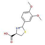 4-Thiazolidinecarboxylic acid, 2-(3,4-dimethoxyphenyl)-, (4R)-