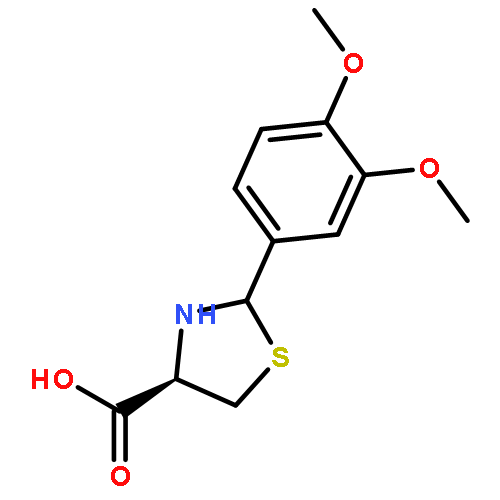 4-Thiazolidinecarboxylic acid, 2-(3,4-dimethoxyphenyl)-, (4R)-