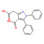 1H-Pyrazole-3-acetic acid, 4-carboxy-1,5-diphenyl-