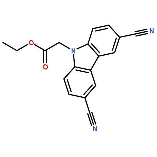 9H-CARBAZOLE-9-ACETIC ACID, 3,6-DICYANO-, ETHYL ESTER