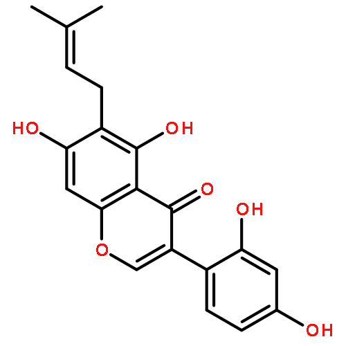 4H-1-Benzopyran-4-one,3-(2,4-dihydroxyphenyl)-5,7-dihydroxy-6-(3-methyl-2-buten-1-yl)-